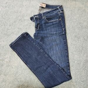 Hollister Women's Skinny Jeans - Dark Blue